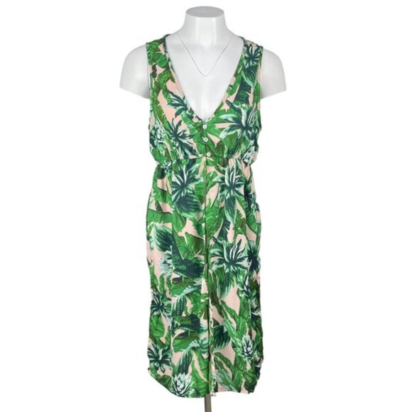 GUESS Palin Maxi Top Sz Medium Pink Floss Multi - Picture 2 of 6